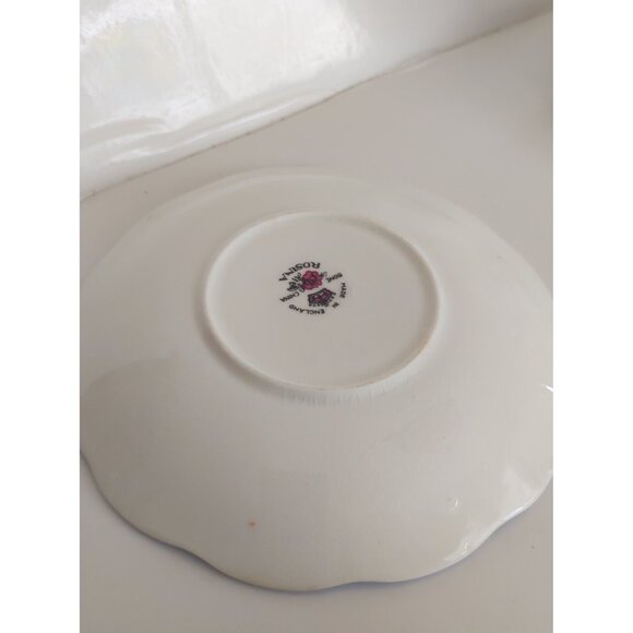 Vintage Rosina England Tea Cup & Saucer Sets (2) Blue Roses - Picture 10 of 14